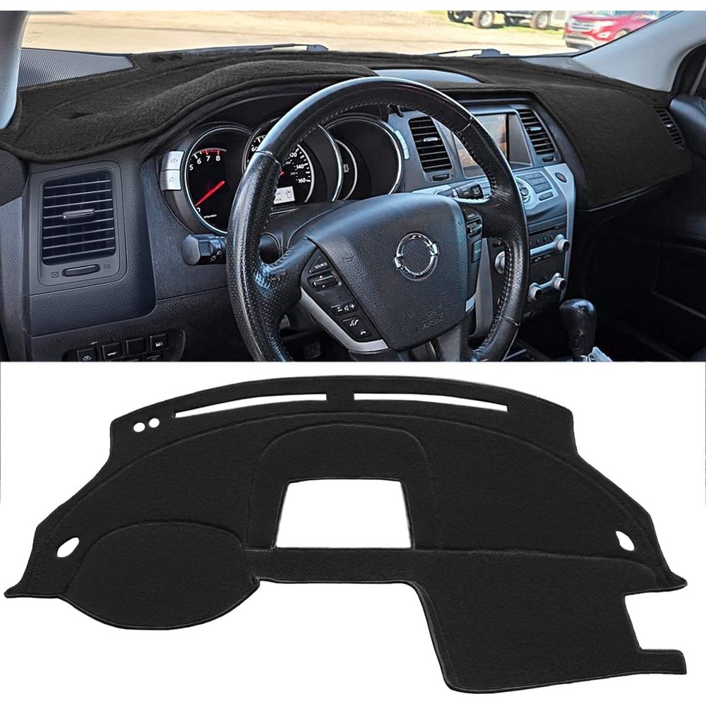 AKMOTOR Dash Cover Mat Nissan Murano 2009-2014 Black Speaker Cutout K307